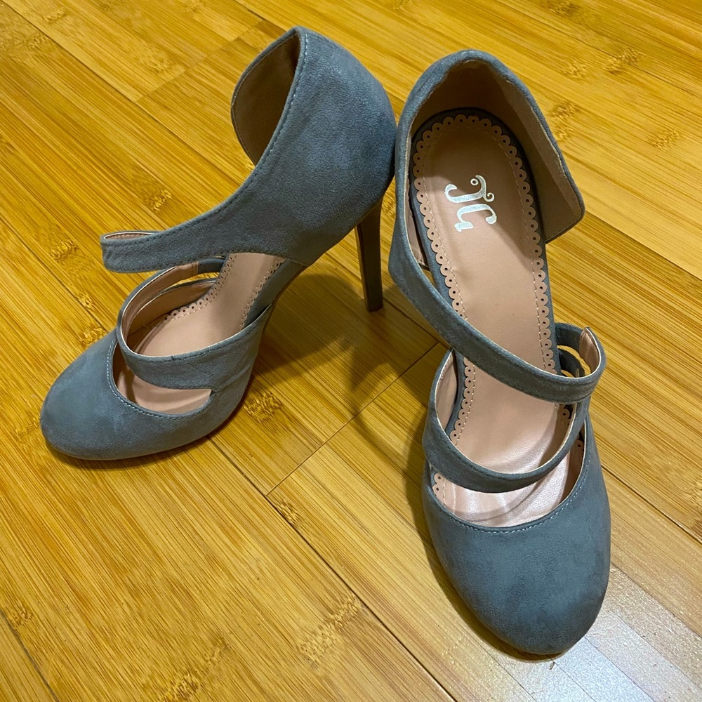 Juicy Couture Grey Strappy Heels